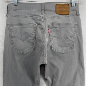 LEVIS 511 Pants Mens 32x30 Stretch Sueded Sateen Big E Slim Fit Premium Gray